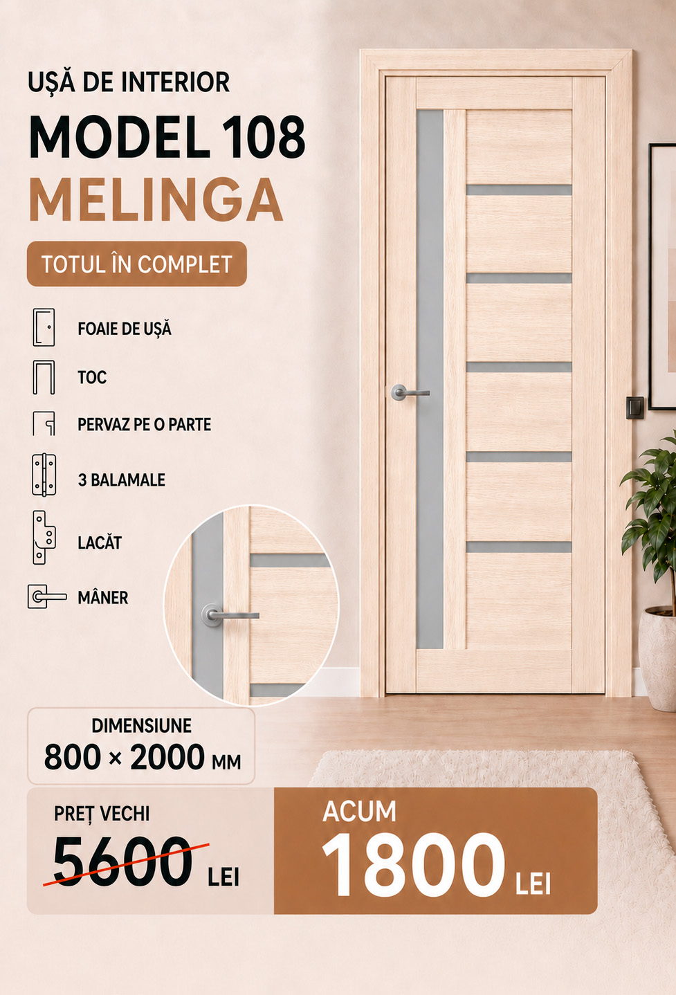 108 Melinga - Uși Chișinău