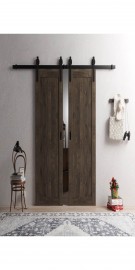 sistem culisant Rustico negru - Uși Chișinău